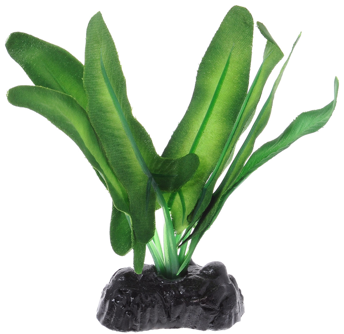 фото Искусственное растение для аквариума barbus анубиас хастифолия plant 035 10 см, шелк