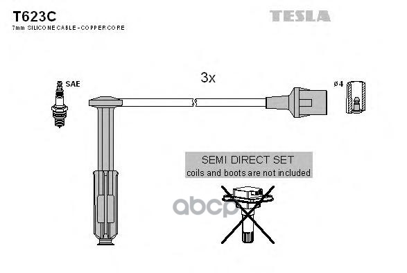

Комплект Проводов Зажигания TESLA T623C