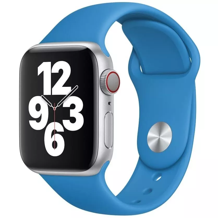 Спортивный ремешок Guardi Sport Band для Apple Watch 38/40 мм голубой (Surf Blue)