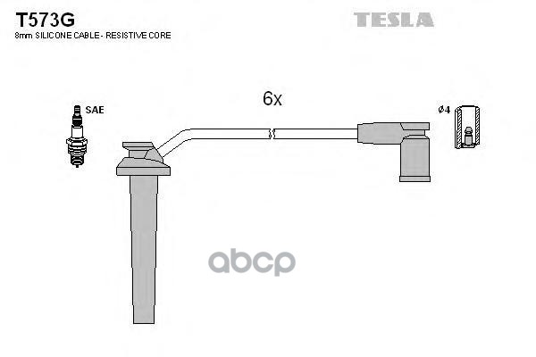 

Комплект Проводов Зажигания TESLA T573G