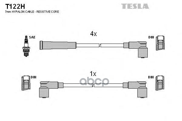 

Комплект Проводов Зажигания TESLA T122H