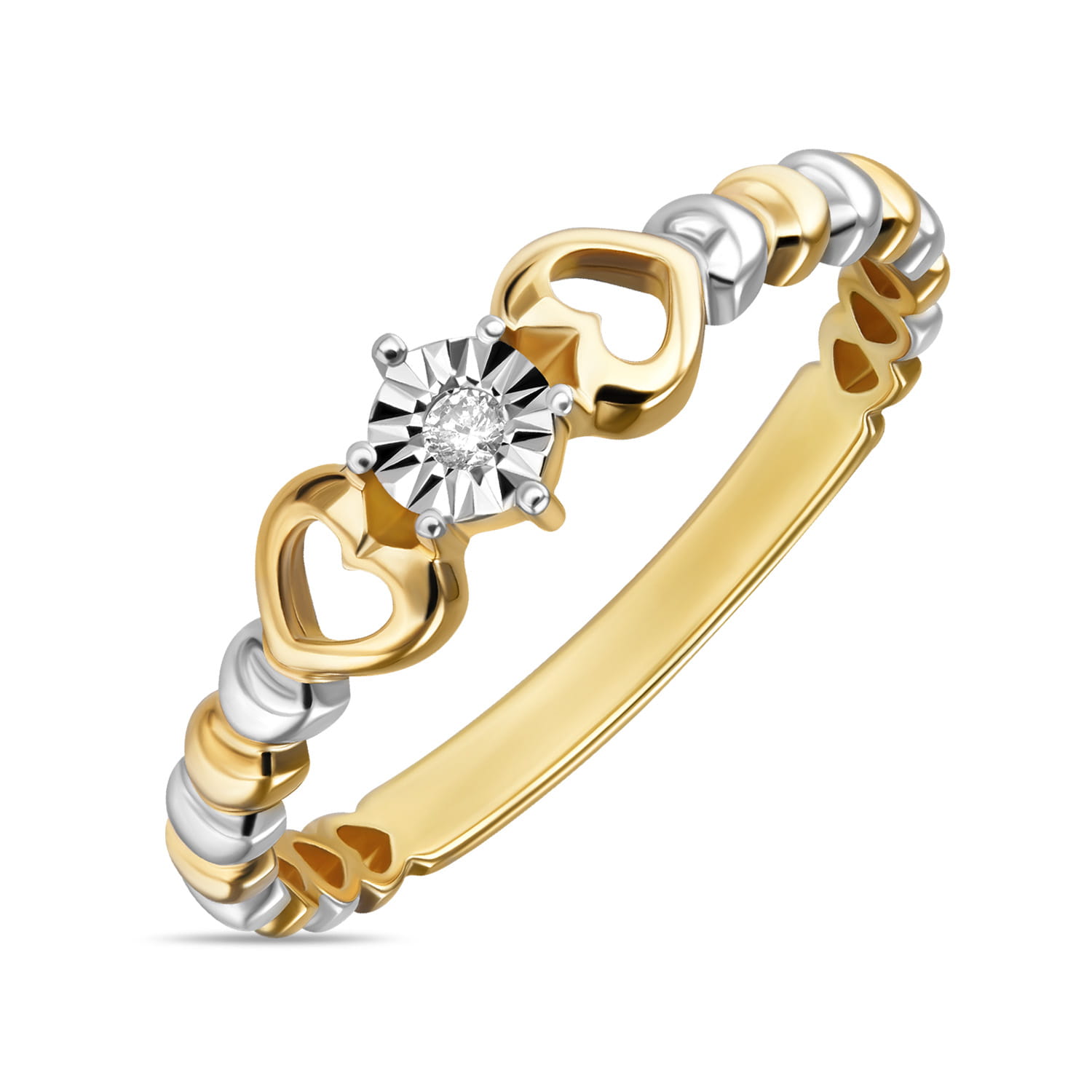фото Кольцо женское miuz diamonds (московский ювелирный завод) r01-33986 р.17
