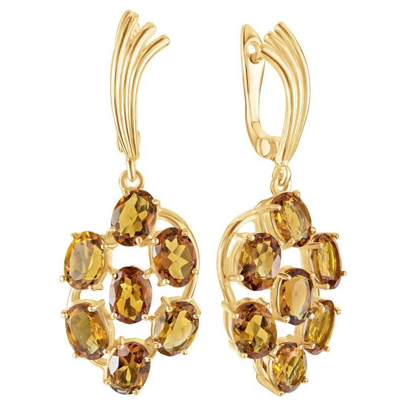 

Серьги из серебра с цитрином LAZURIT-ONLINE 8507YG, 8507YG