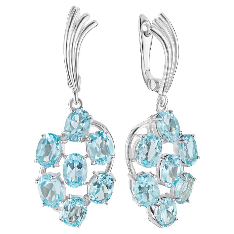 

Серьги из серебра с топазом LAZURIT-ONLINE 8508AG, 8508AG