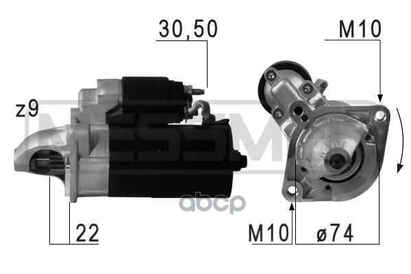 

Стартер Bmw E90/E60/E83/E70 2.0d-3.0d 1.8kw 220694 Era арт. 220694, 220694