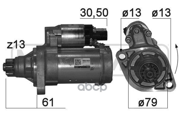 

Стартер Vw Tiguan 1.4tsi 2kw 220864 Era арт. 220864, 220864