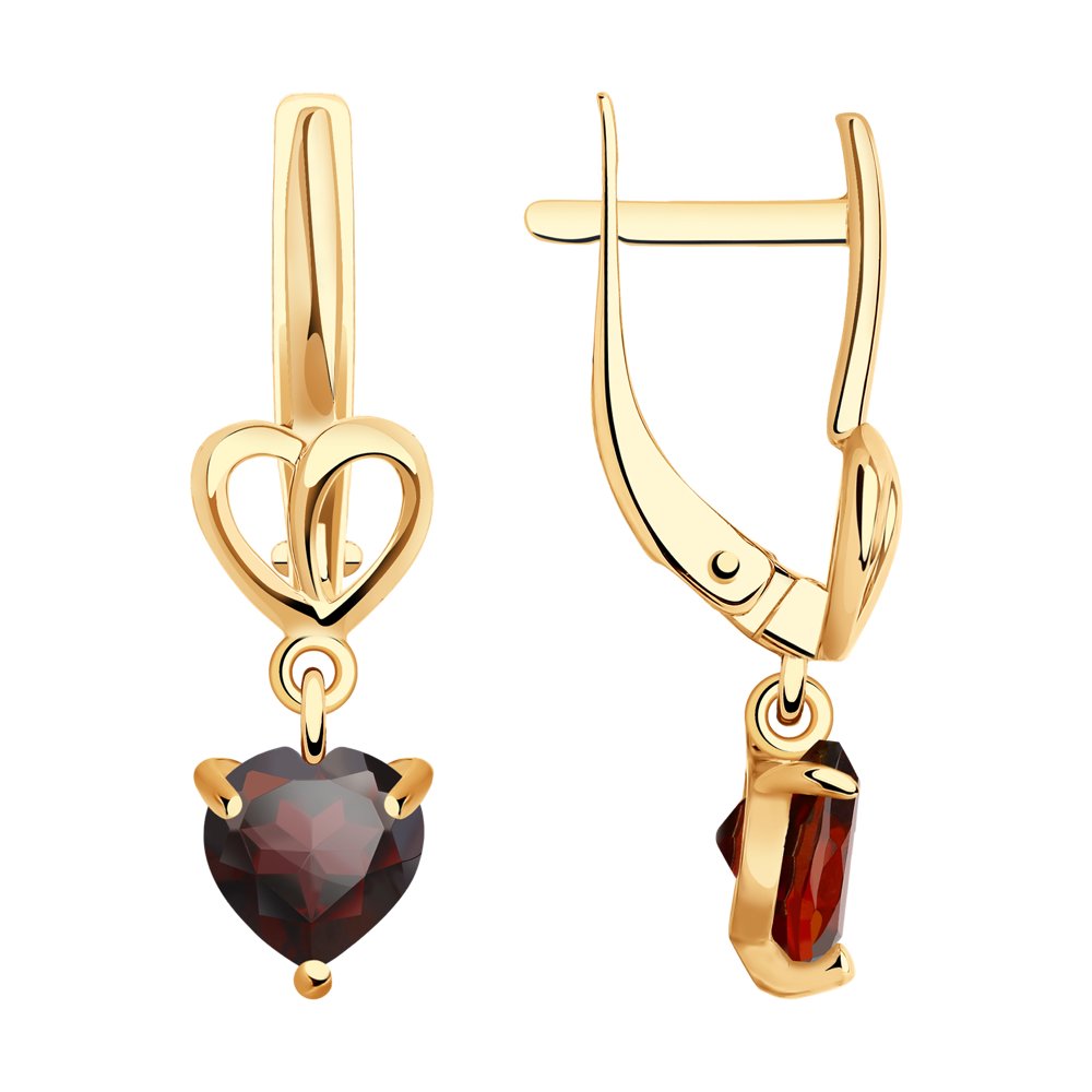 

Серьги женские из золота SOKOLOV 727705, гранат, 727705
