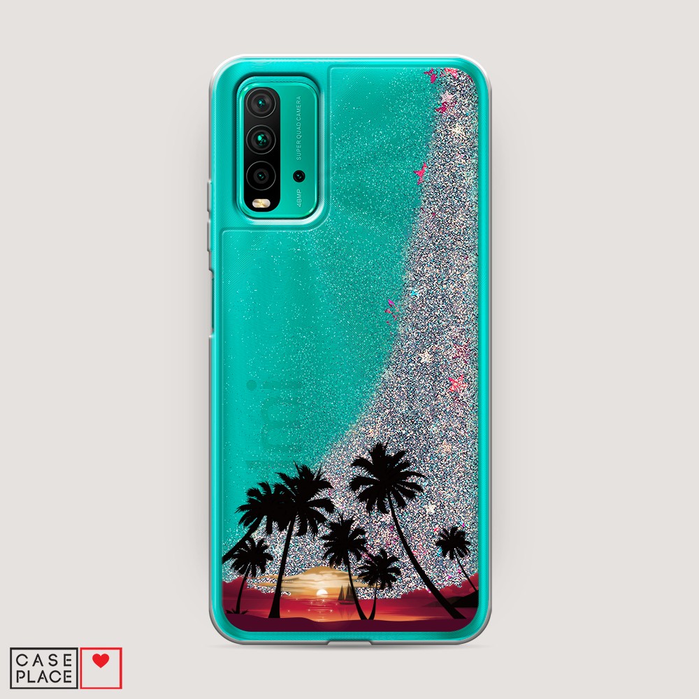 

Чехол Awog на Xiaomi Redmi 9T "Закат и пальмы", Разноцветный, 39891-1
