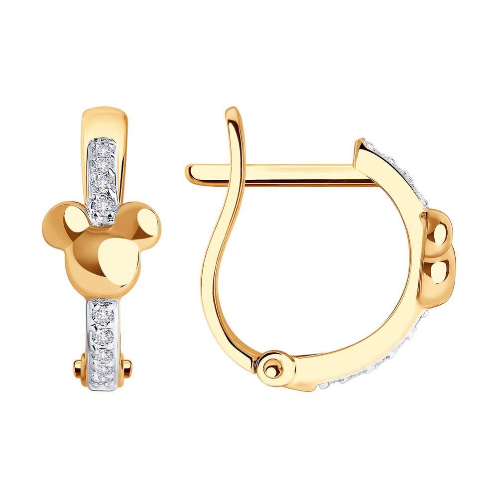 

Серьги женские из золота SOKOLOV 029144, фианит, 029144
