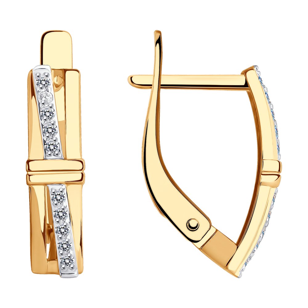 

Серьги женские из золота SOKOLOV 029245, фианит, 029245