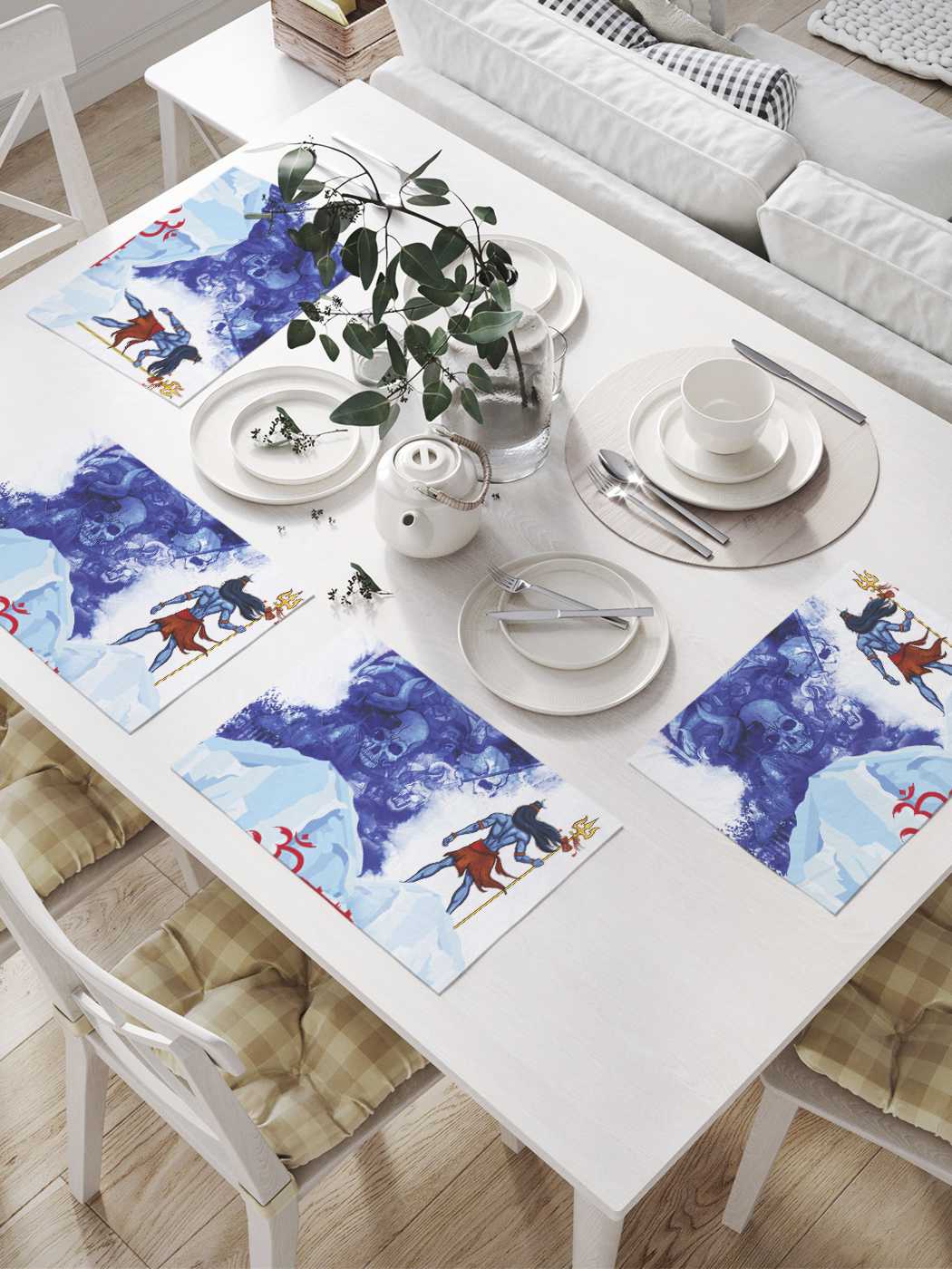 

Комплект салфеток JoyArty "Очевидный выбор" для сервировки стола 32х46 см, 4шт, Красный;синий