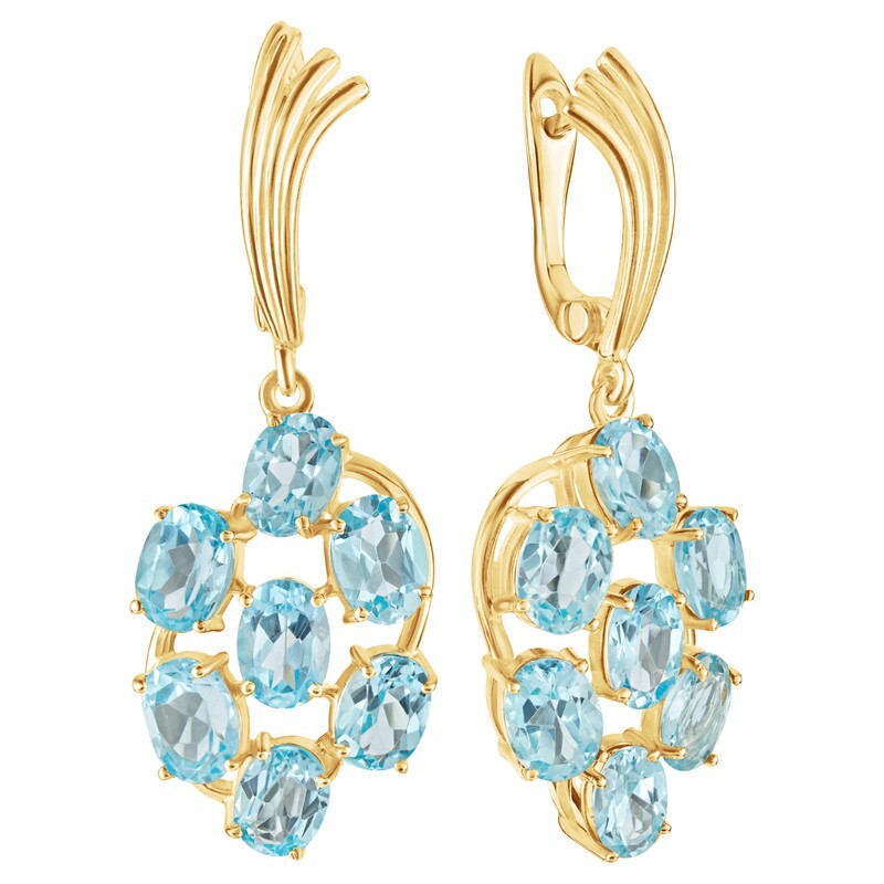 

Серьги из серебра с топазом LAZURIT-ONLINE 8508YG, 8508YG