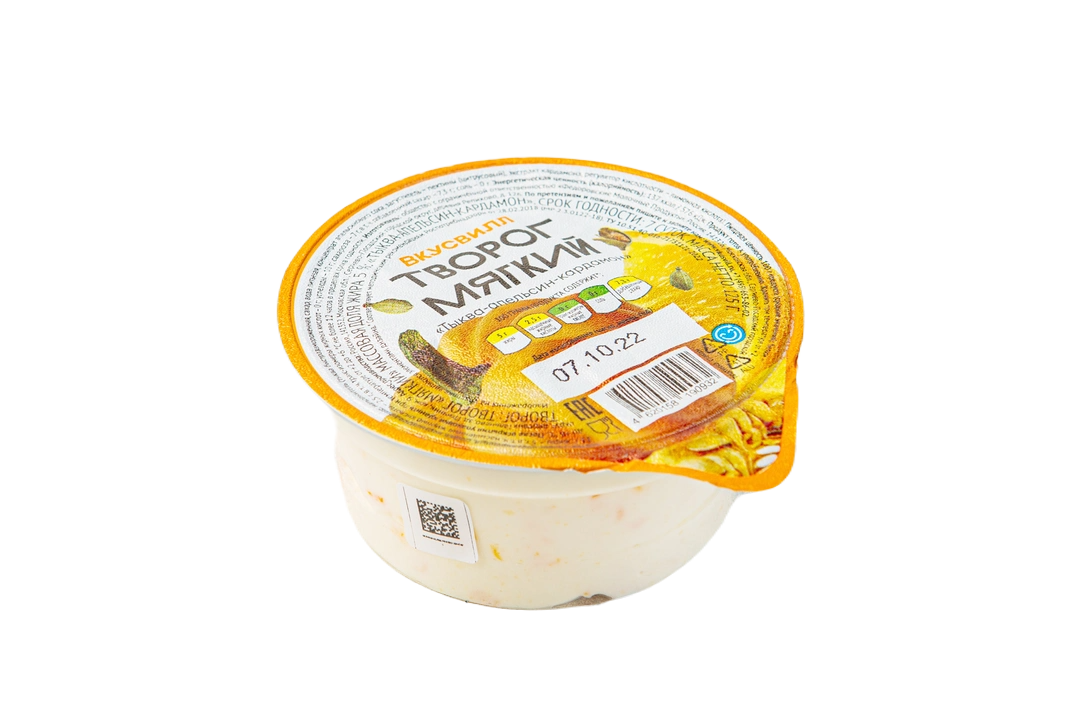 

Творог мягкий ВкусВилл Тыква-апельсин-кардамон 5% 125 г