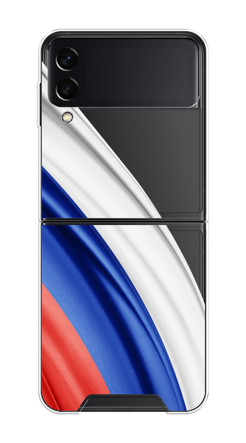 

Чехол на Samsung Galaxy Z Flip 3 "Флаг России уголок", Белый;синий;красный;прозрачный, 2103750-1