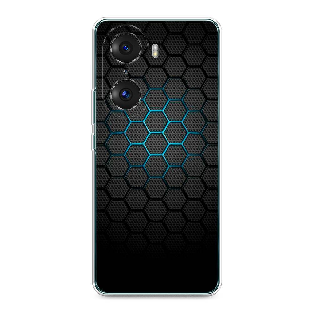 

Чехол Awog на Honor 60 Pro "Бирюзовые соты", Разноцветный, 6106750-3