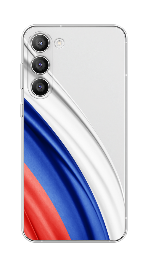 

Чехол на Samsung Galaxy S23 Plus 5G "Флаг России уголок", Белый;синий;красный;прозрачный, 2107450-1