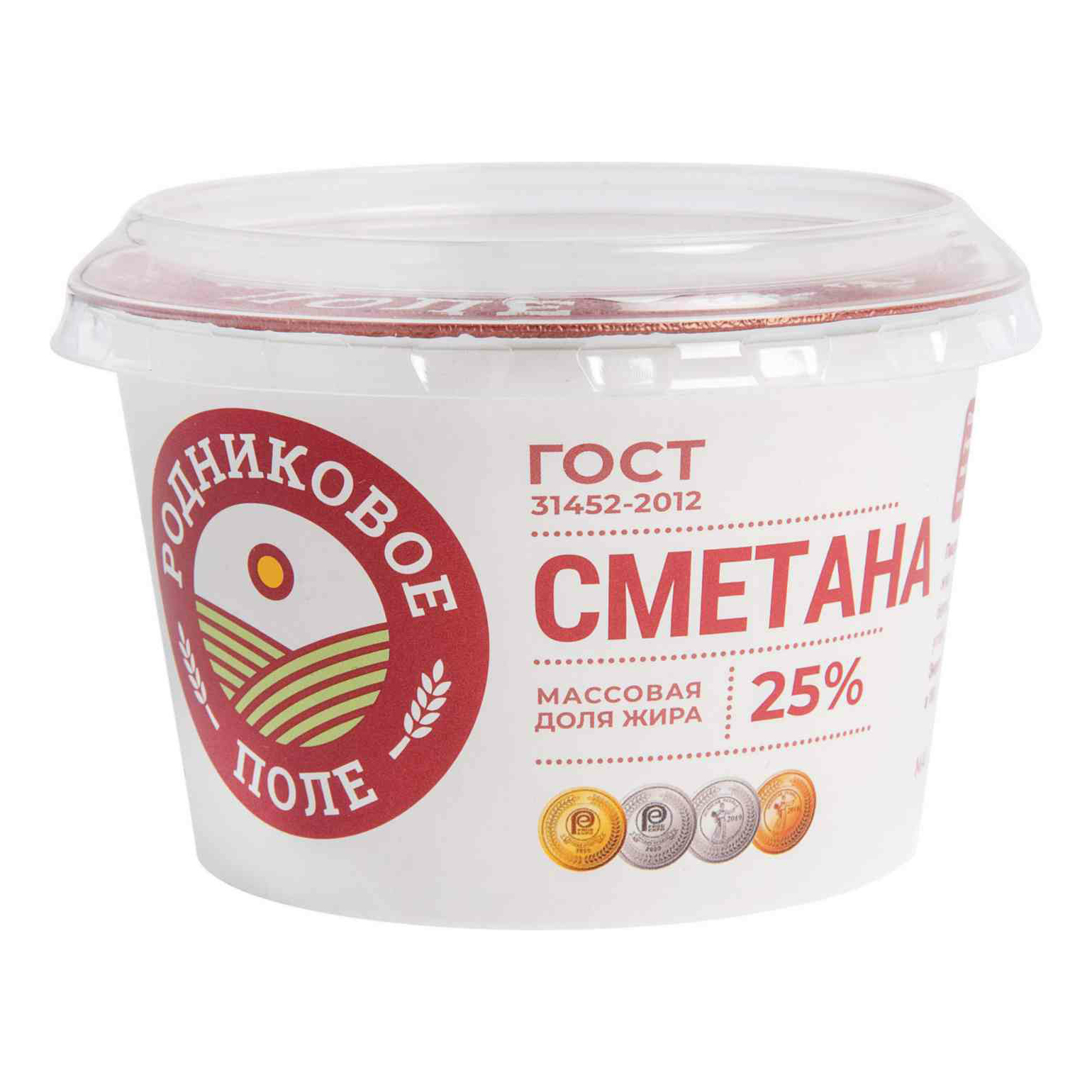 

Сметана Родниковое поле 25% 180 г