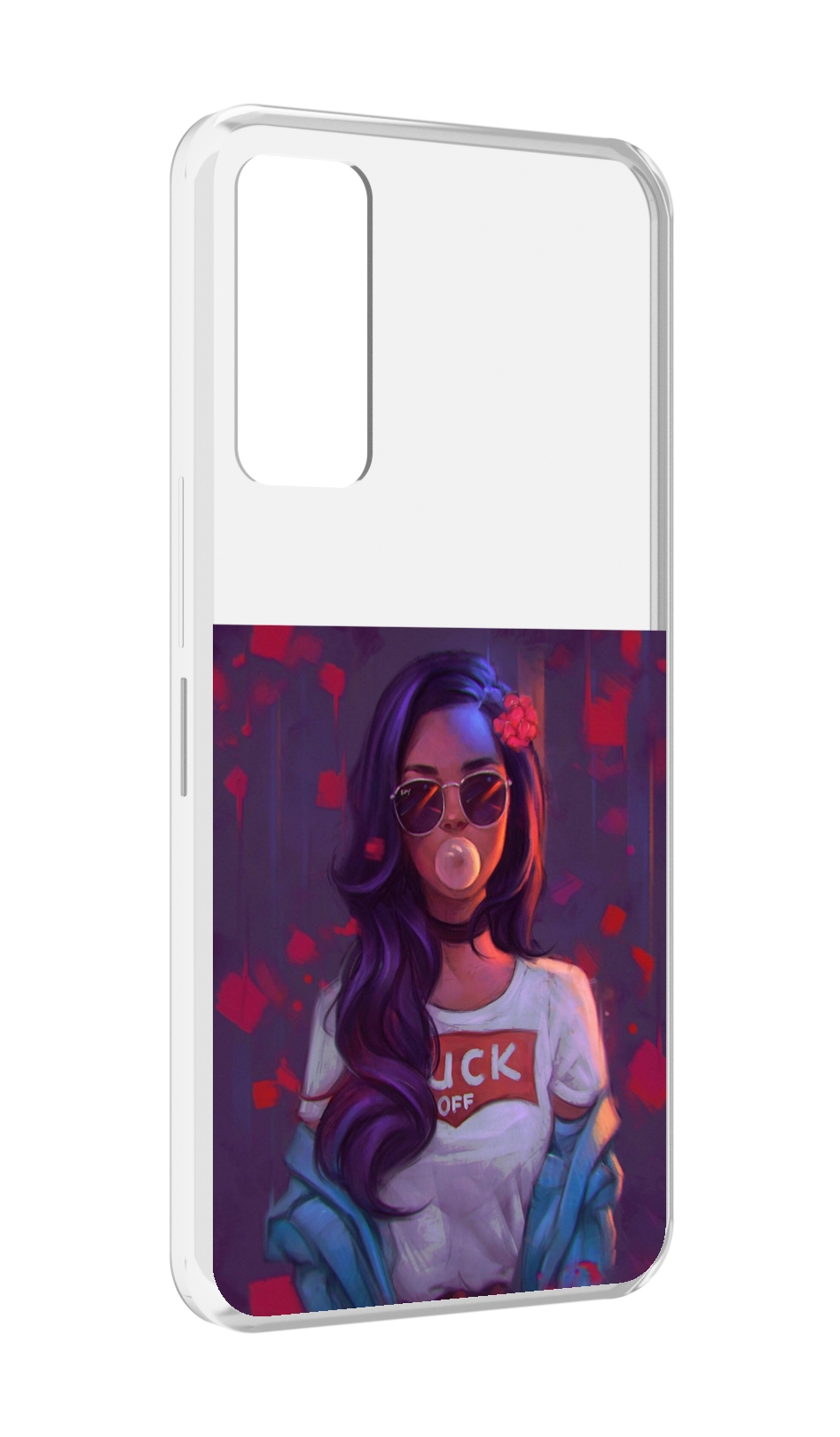 

Чехол MyPads девушка-с-жвачкой женской для TCL 30 / TCL 30 5G / TCL 30+ plus, Прозрачный, Tocco