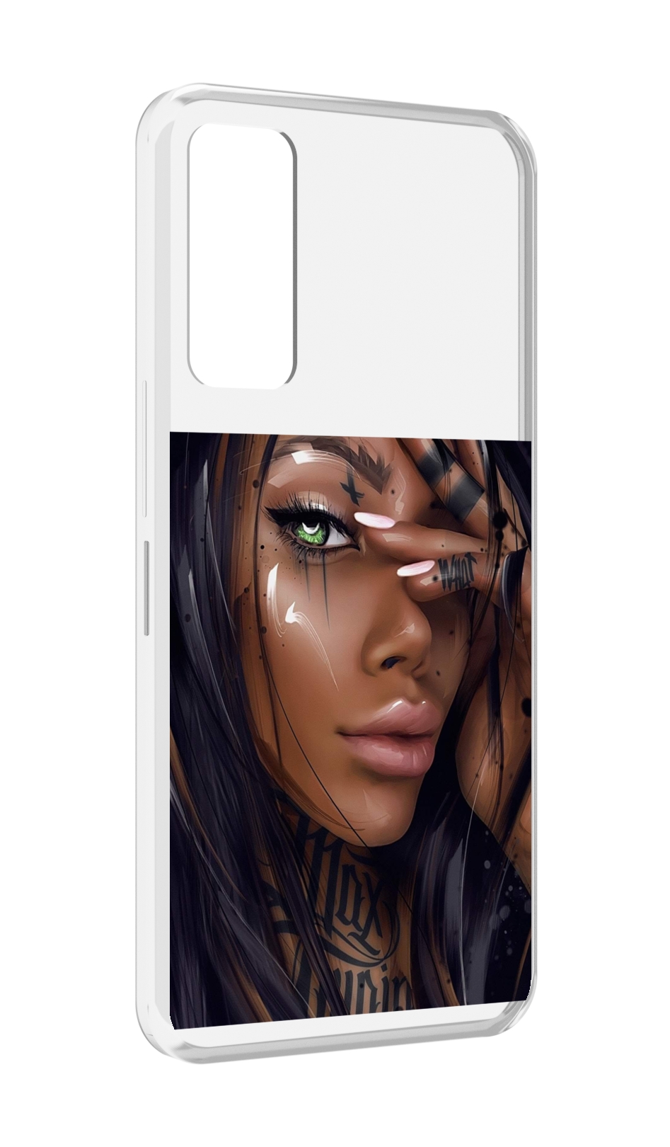 

Чехол MyPads девушка-с-зелеными-глазами-яркими для TCL 30 / TCL 30 5G / TCL 30+ plus, Прозрачный, Tocco