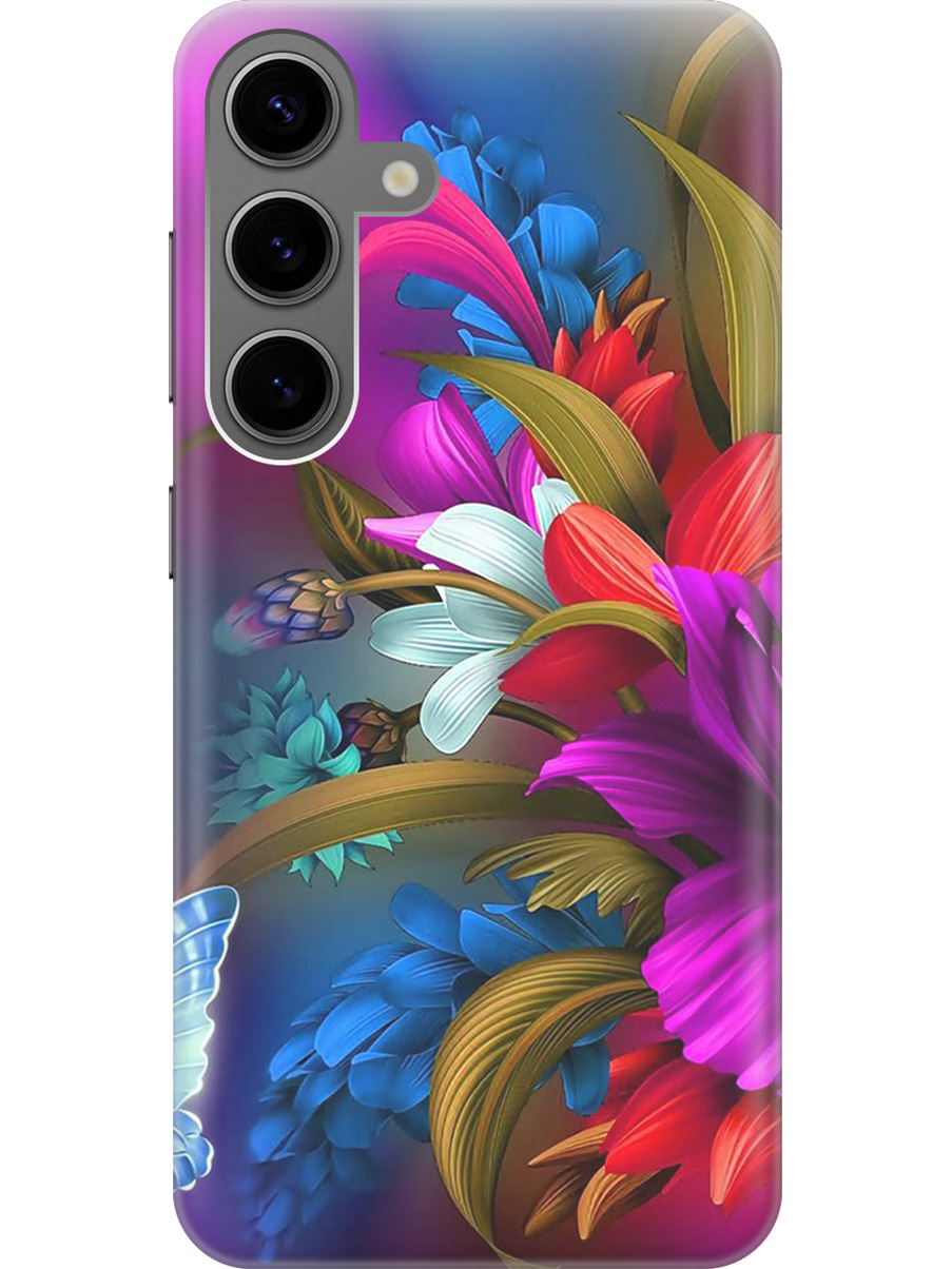 

Силиконовый чехол на Samsung Galaxy S24 с рисунком "Фантастические цветы", Зеленый;красный;фиолетовый, 20011912