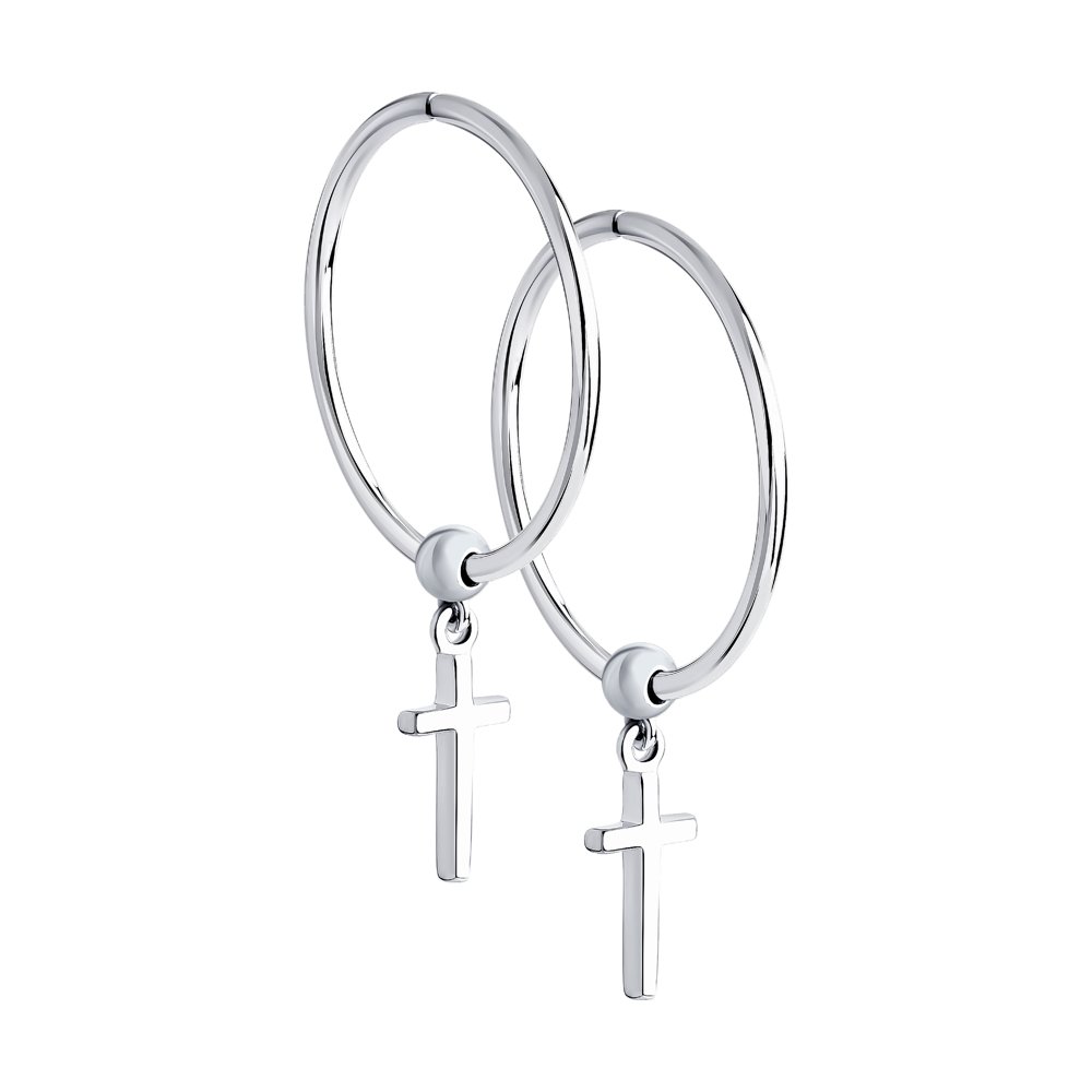 

Серьги конго из серебра SKLV 94023887, 94023887