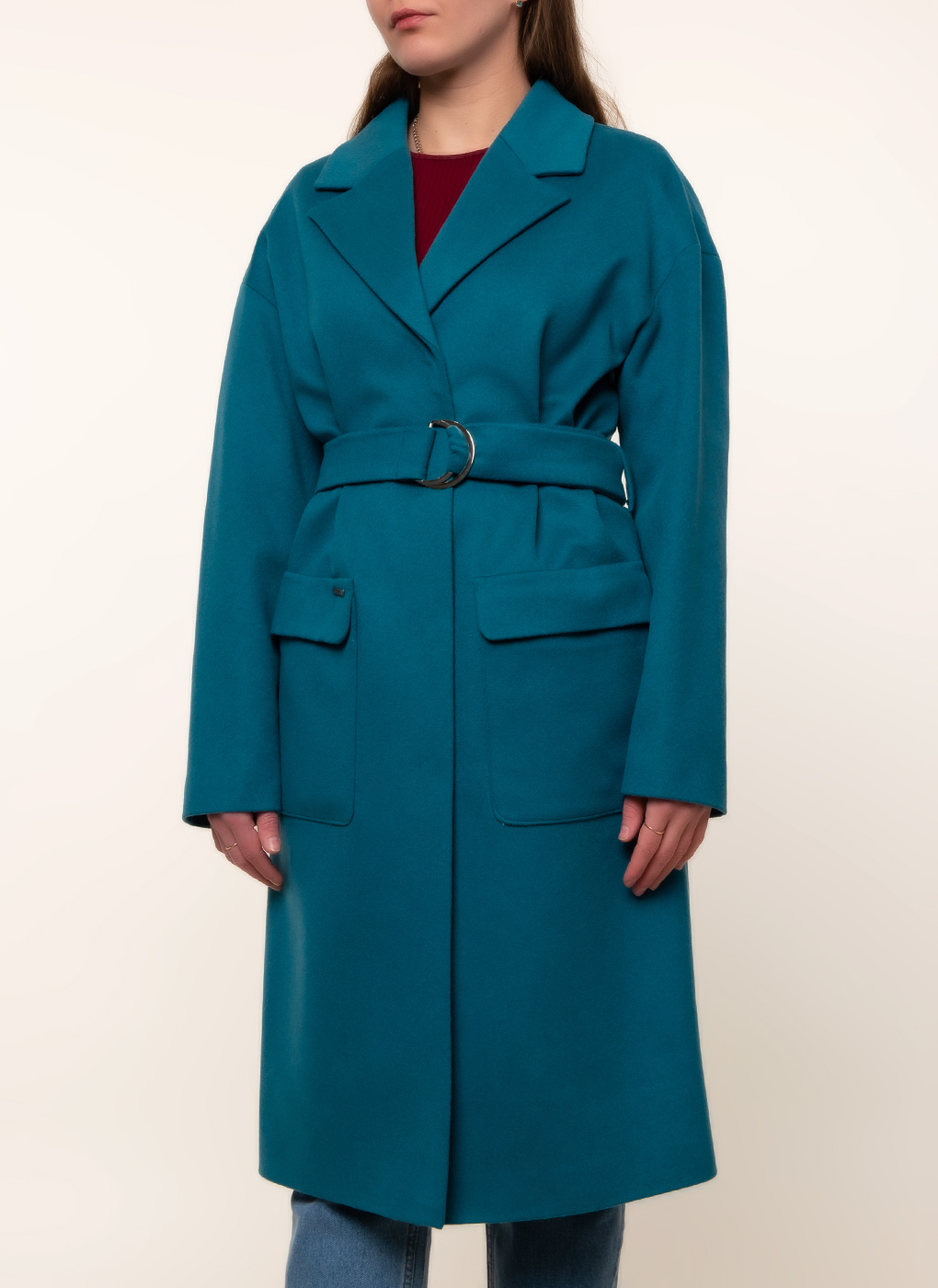 Пальто женское idekka 45536 голубое 46 RU