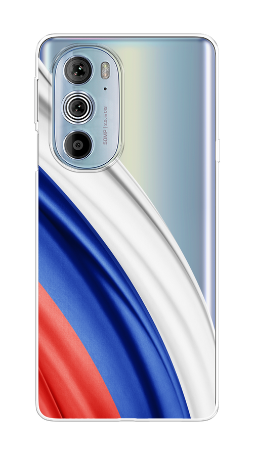 

Чехол на Motorola Edge 30 Pro "Флаг России уголок", Белый;синий;красный;прозрачный, 243350-1