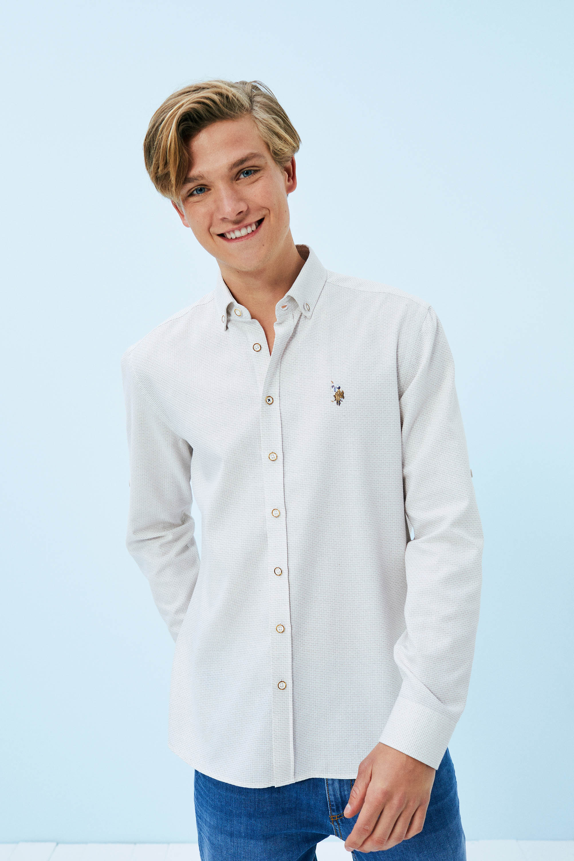 

Рубашка мужская U.S. POLO Assn. G081SZ0040RC-ATEM серая 2XL, G081SZ0040RC-ATEM