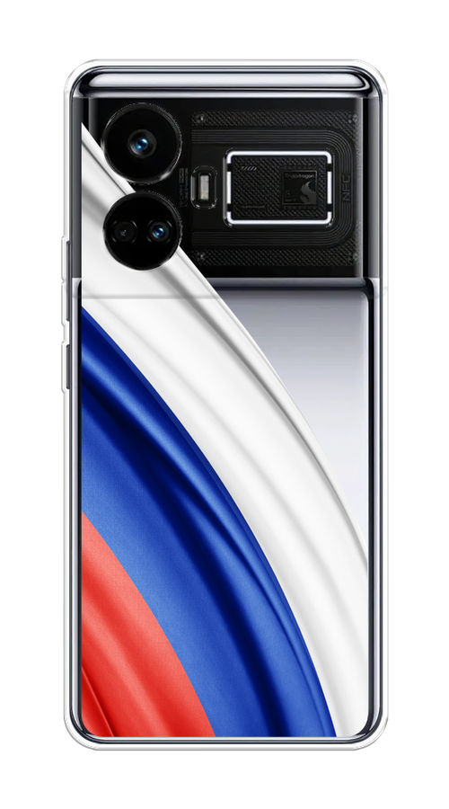 

Чехол на Realme GT5 "Флаг России уголок", Белый;синий;красный;прозрачный, 2515050-1