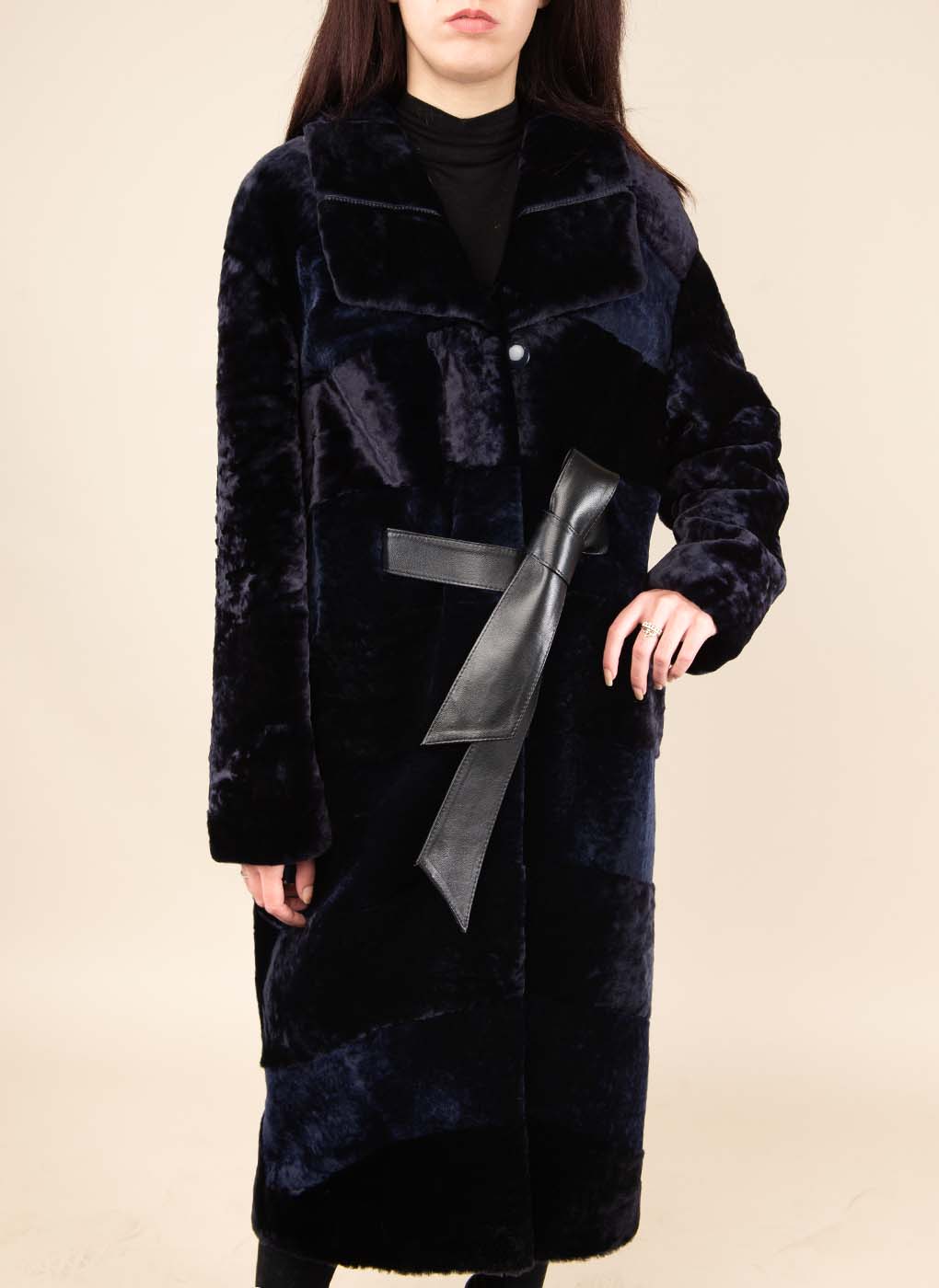 

Пальто женское Alfafur 49655 синее 56 RU, 49655