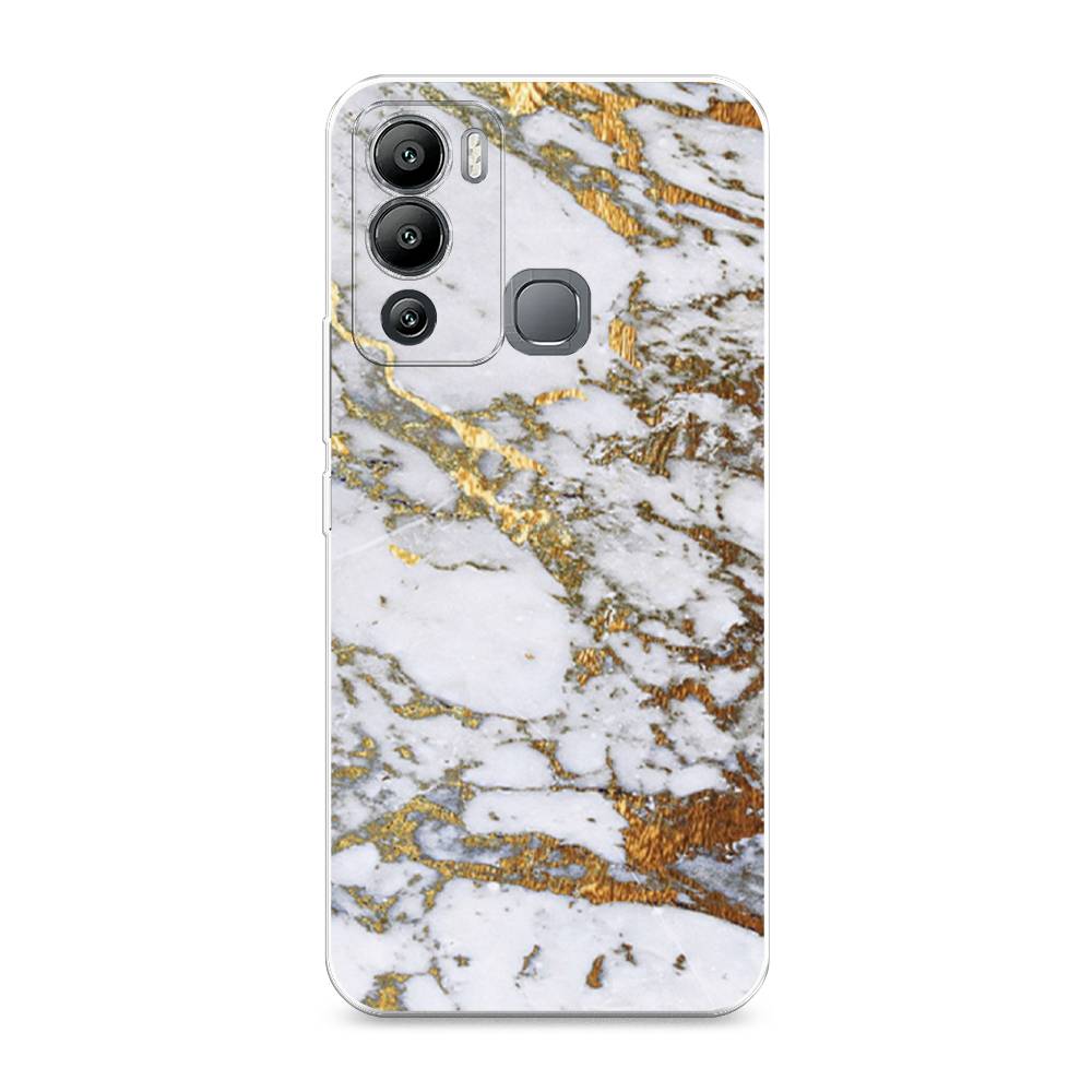 фото Силиконовый чехол "белый мрамор" на infinix hot 12i awog
