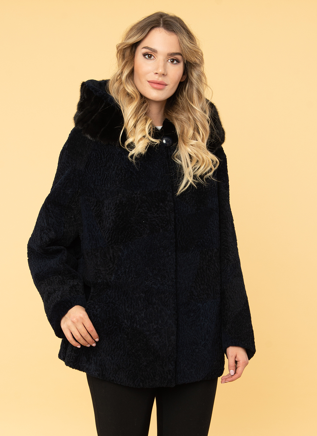 

Куртка женская Alfafur 51566 синяя 50 RU, 51566