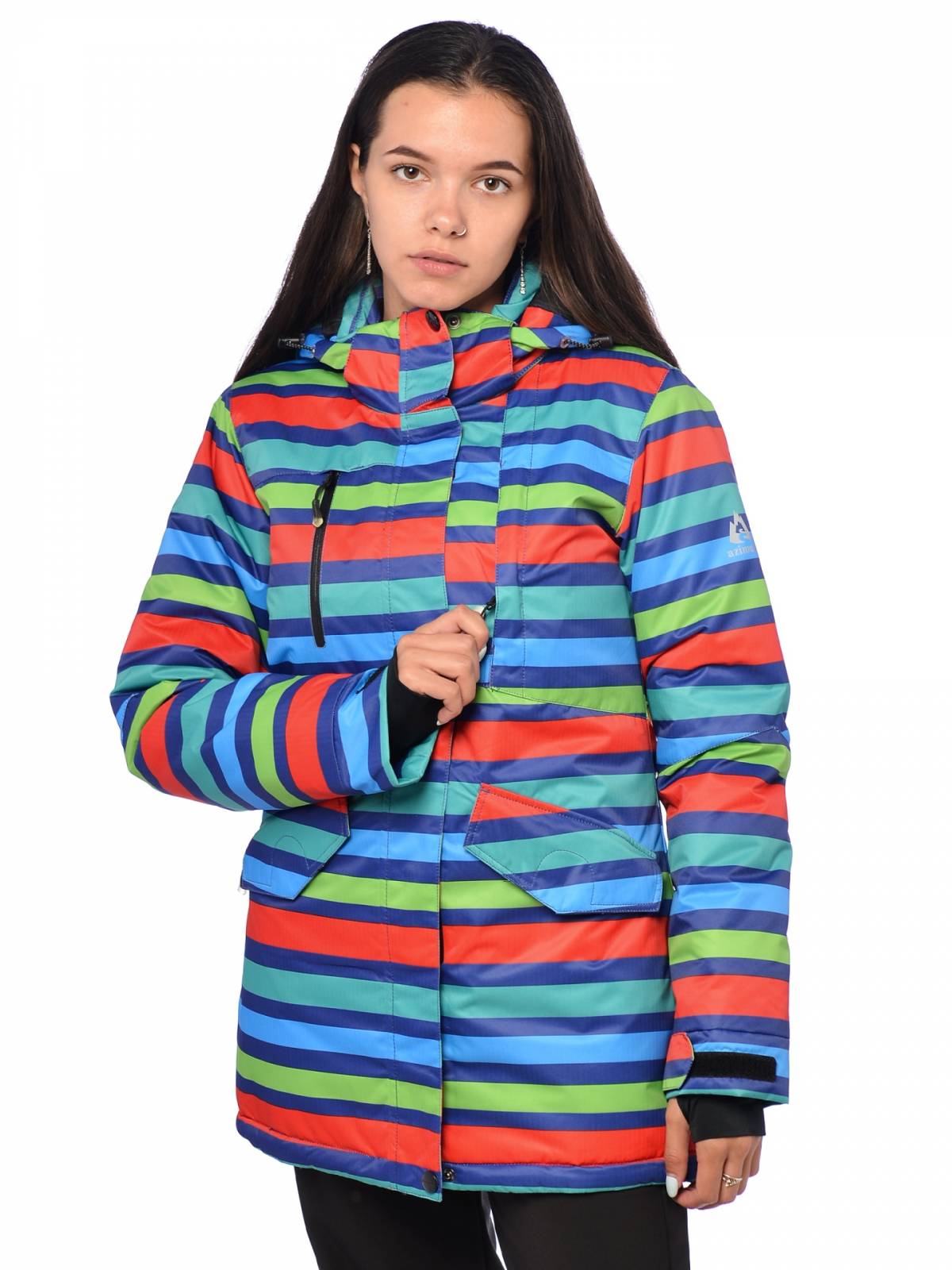 Горнолыжная куртка женская AZIMUTH 16202K размер 40, красный, синий
