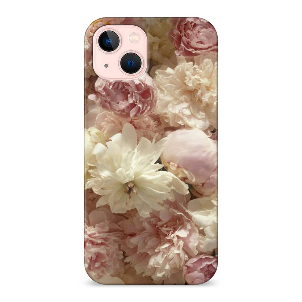 

Пластиковый чехол "Пионы светлые" на Apple iPhone 13, 14220-6