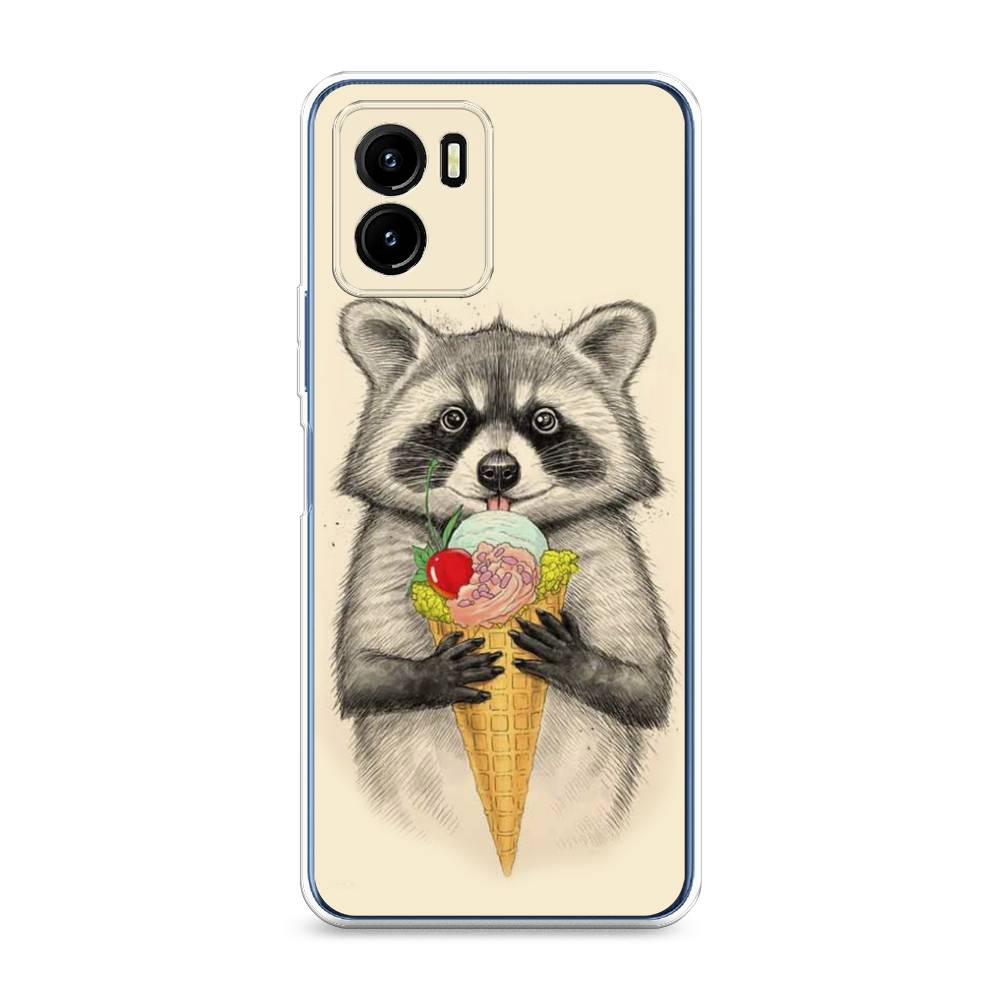 

Чехол Awog на Vivo Y15s "Енот с мороженым", Разноцветный, 265650-10