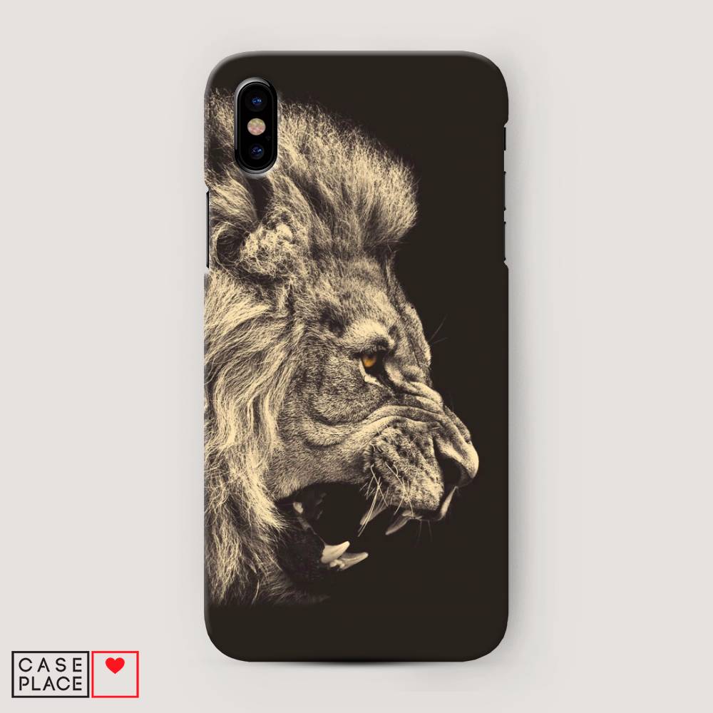 

Пластиковый чехол "Львиный рык 2" на Apple iPhone XS Max (10S Max), 11920-1