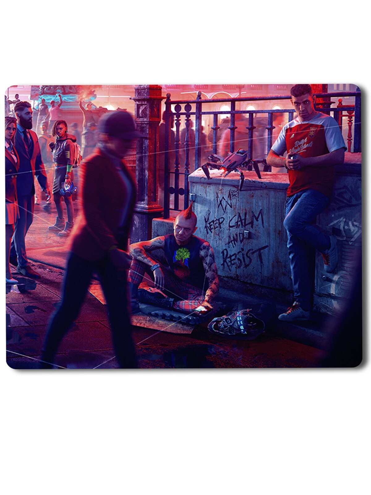 

Геймерский коврик Watch Dogs Legion -10, Watch Dogs Legion (ватч догс, легион, персонаж, кибер, хакеры, маски, анонимы) -10