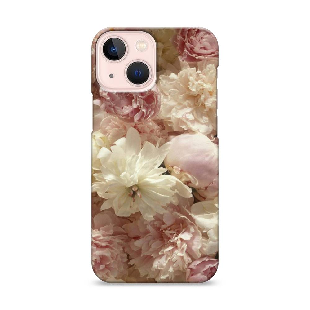 

Пластиковый чехол "Пионы светлые" на Apple iPhone 13 mini, 14120-6