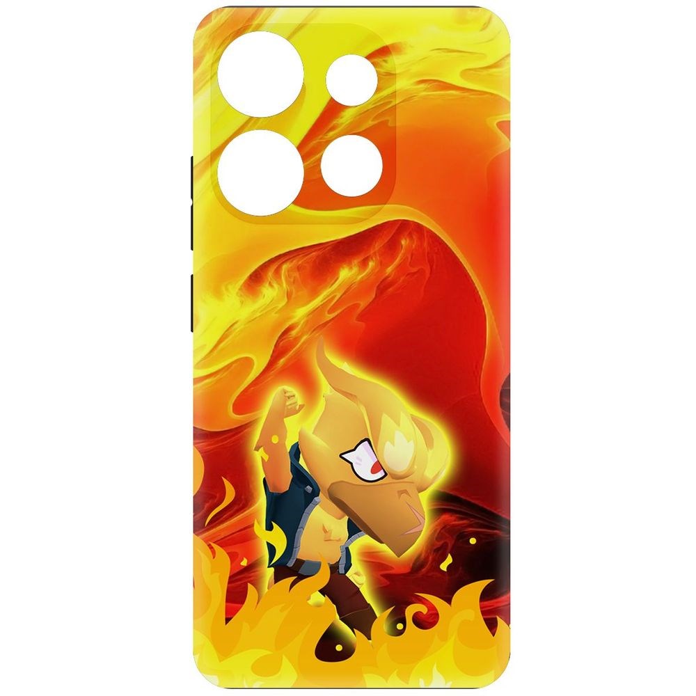 

Чехол-накладка Софт Brawl Stars - Ворон-Феникс для Infinix Smart 7, Черный