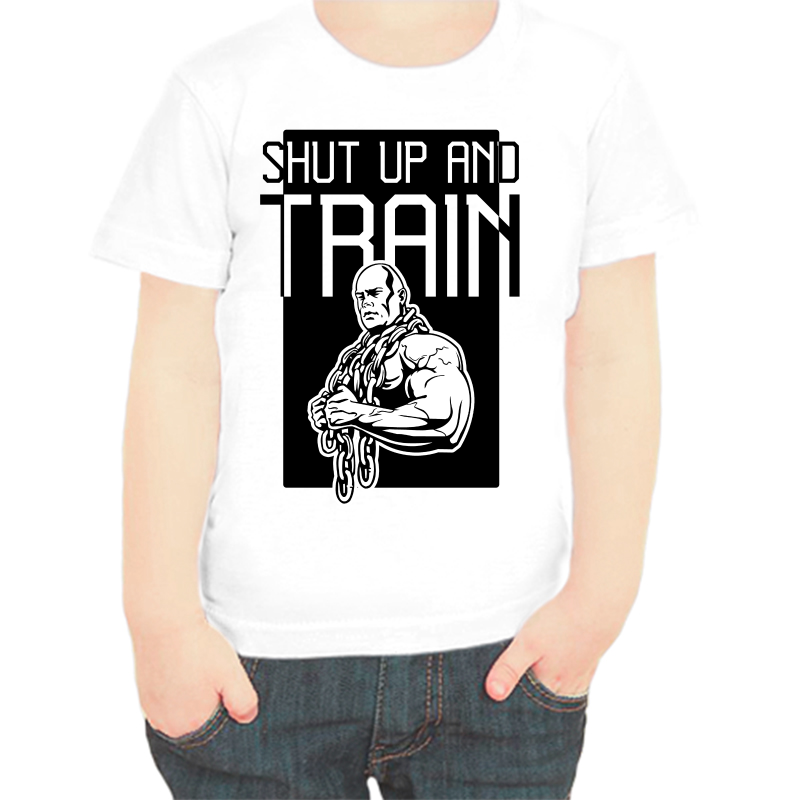 

Футболка мальчику белая 30 р-р shut up and train 2, Белый, fdm_shut_up_and_train