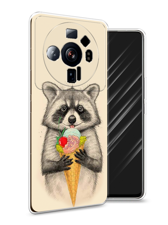 

Чехол Awog на Xiaomi 12S Ultra "Енот с мороженым", Разноцветный, 314550-10