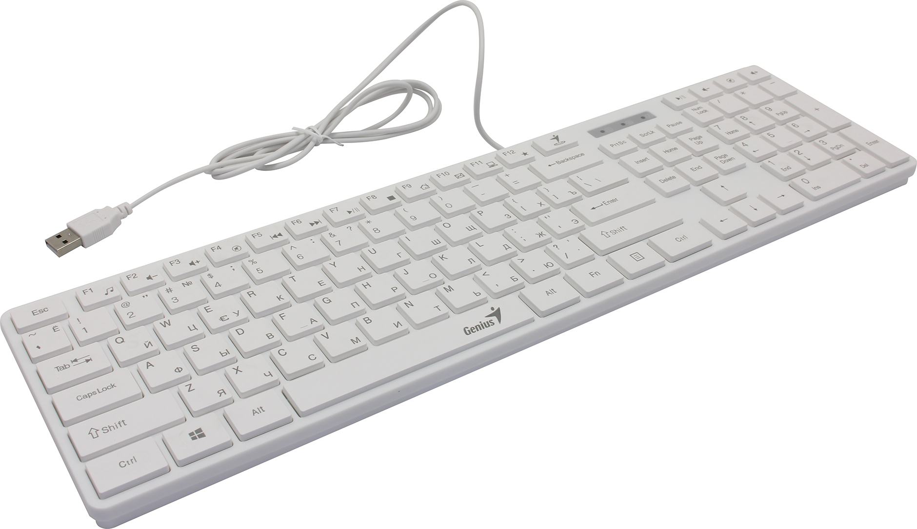 Проводная клавиатура Genius SlimStar 126 White