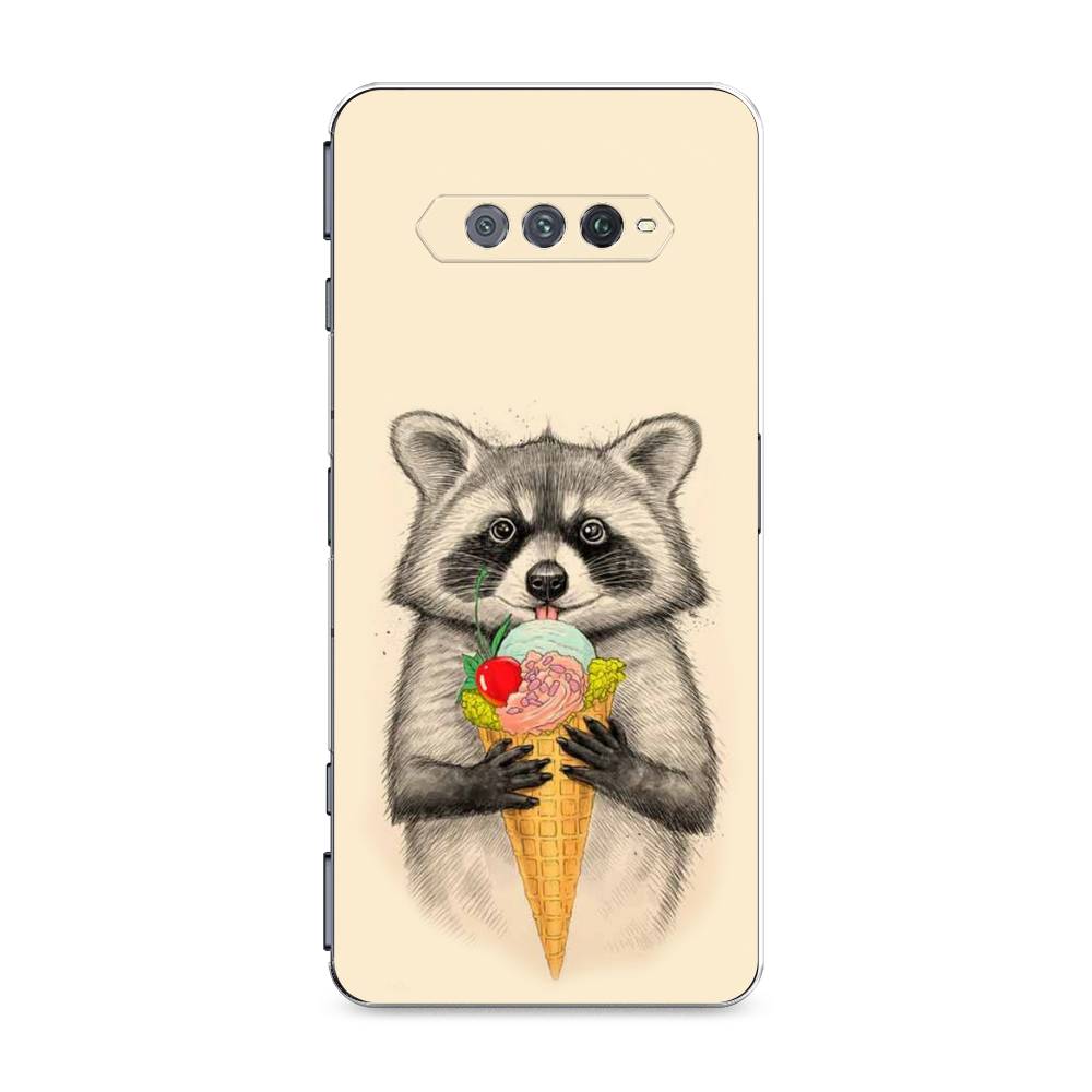 

Чехол Awog на Xiaomi Black Shark 4/4S/4S Pro/4 Pro "Енот с мороженым", Разноцветный, 311550-10