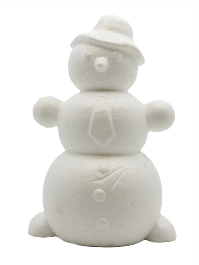 фото Фигура новогодняя своими руками из пенопласта снеговичок, h = 15 см туендатская сувенирная мастерская