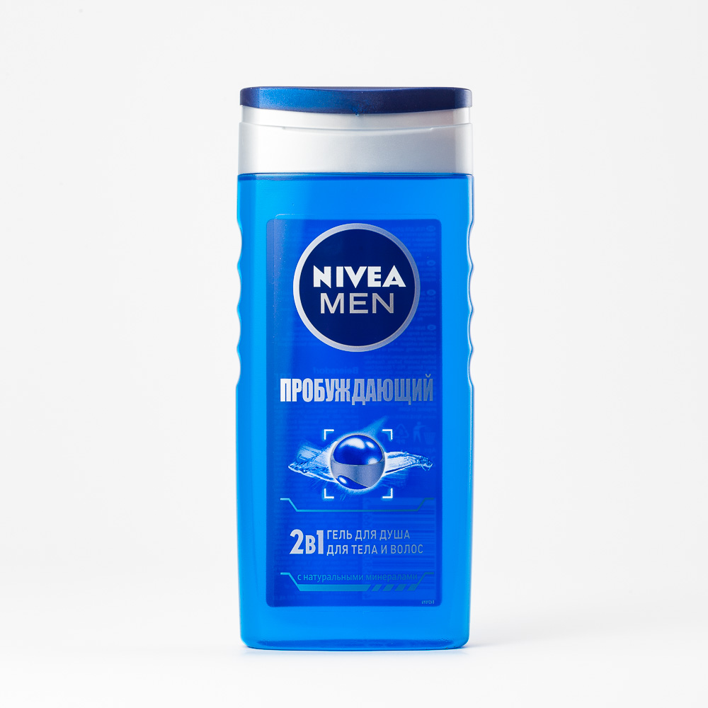 

Гель для душа Nivea Men Пробуждающий 2 в 1 мужской, с морскими минералами 250 мл, Men