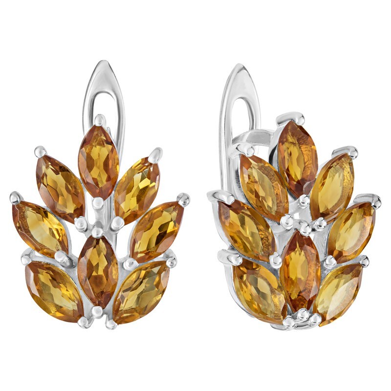 

Серьги из серебра с цитрином LAZURIT-ONLINE 8512WR, 8512WR
