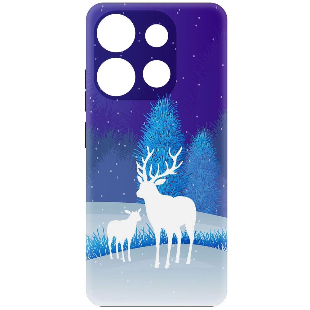 

Чехол-накладка Софт Олень для Infinix Smart 7, Черный