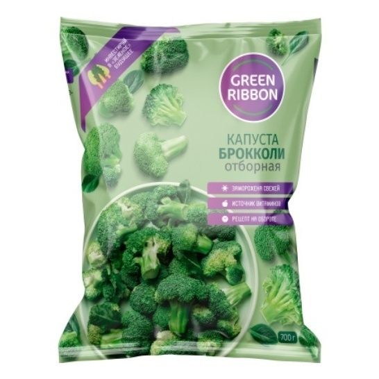 Капуста брокколи Green Ribbon соцветиями замороженная 700 г