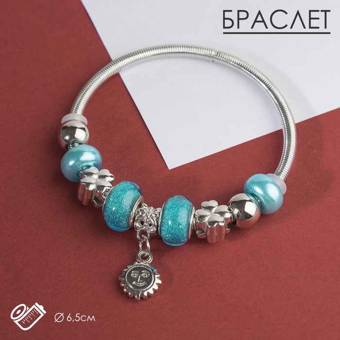 

Браслет из бижутерного сплава р. 6,5 Queen fair 4448229, пластик, 4448229