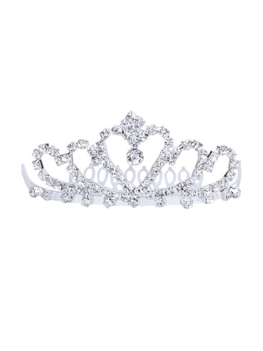 

Серебристая мини диадема тиара COSY на гребне ASH-3173/D2, ASH-3173